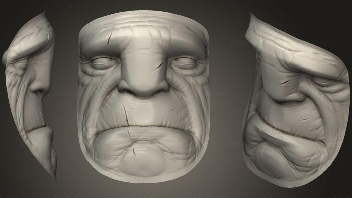 Mask (Warrior Portrait, MS_0292) 3D models for cnc
